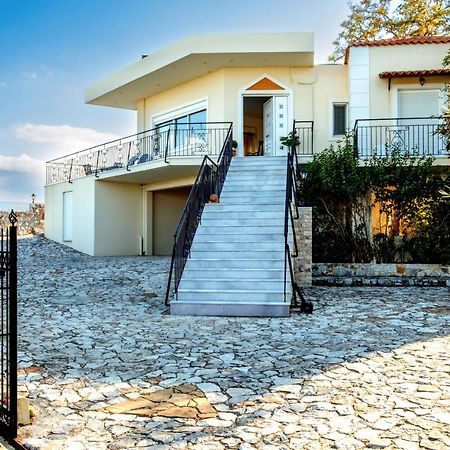 Kounoupidhianá Villa Afroditi In Chania Near Airport With Private Pool, Free Wi-Fi, Souda Bay Views, Garden Oasis מראה חיצוני תמונה